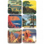 Corsica Retro Set of 6 coasters