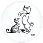 Cats by Dubout Pie dish