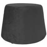 Pouf covered with black velvet 31.5 x 34 x 46.5 cm