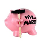 Piggy bank with a small hammer - Vive les Mariés