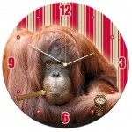 Orangutan glass clock