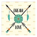 Boho Wooden frame 30 x 30 cm - Dream Love