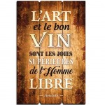 Quote Wine Wooden frame 60 x 40 cm