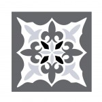 6 Cement tile stickers 15 x 15 cm - Gray