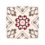 6 Cement tile stickers 15 x 15 cm - Gray and Brown