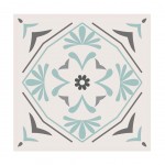 6 Cement tile stickers 15 x 15 cm - Grey and Green