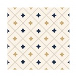 6 Cement tile stickers 15 x 15 cm - Beige and Gold