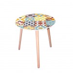 Cement Tiles round side table