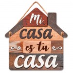 Wooden wall decoration to hang - Mi Casa es tu casa