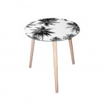 Palm trees round side table