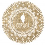 Burlap round table set - CORSICA