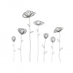 Flowers wall stickers