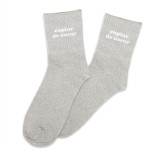 Pair of Glitter Socks - Heart Friend Gray