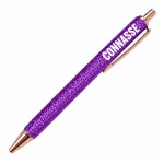 Purple Glitter "Connasse" Pen 14.5 cm