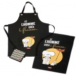 Barbecue Set Apron Torchon and Manique adult