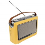 Yellow 70's bluetooth radio