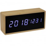 Bamboo Led Alarm Clock