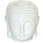 Buddha Head Perfume Burner - White