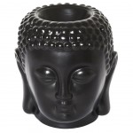 Buddha Head Perfume Burner - Black
