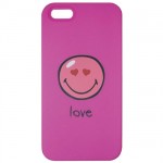Silicone Case for IPHONE 5 Happy Colors Pink Love