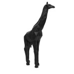 Black origami giraffe statue 40 cm