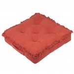 Cotton Floor Cushion Terracotta 45 cm