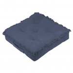 Cotton Floor Cushion Navy Blue 45 cm