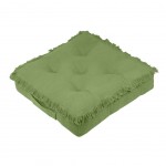Cotton Floor Cushion Green 45 cm