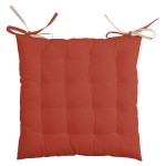 Reversible two-tone chair cushion in cotton - Terracotta