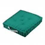 Cotton Floor Cushion Green 45 cm
