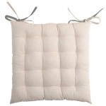 Reversible two-tone chair cushion in cotton - Grey Light pink