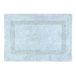 Sky blue cotton bath mat  50 x 80 cm