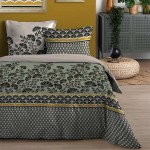 Konni bedding set in gray and sage color 220 x 240 cm