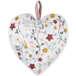 Set of 2 decorative cotton hearts to hang 20 cm - Naomie