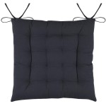 Cotton chair cushion 38 cm - Anthracite