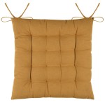 Cotton chair cushion 38 cm - Curry