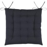 Reversible two-tone chair cushion in cotton - Charcoal and gray