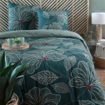 Amarante Green Cotton Percale Bedding Set 260 x 240 cm