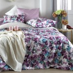 Pervenche Parme Cotton Percale Duvet Cover  240 x 220 cm