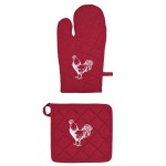 Poulette Oven Mitt and Pot Holder Set