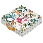 Floral Floor Cushion White 40 cm