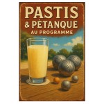 Metal Wall Sign Pastis et Ptanque au programme  CBKration