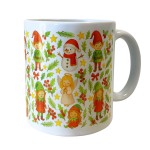 Christmas elves and angels mug