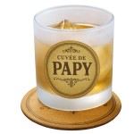Frosted glass with coaster cuve de papy  CBKration