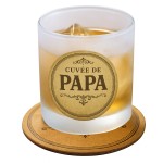 Frosted glass with coaster cuve de papa  CBKration