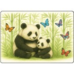 Glass chopping board panda bamboo
