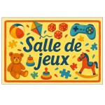 Metal door sign  playroom