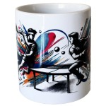 Ceramic Pencil Holder  Ping-Pong
