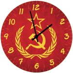 Glass Wall Clock  USSR  29 cm