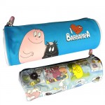 Barbapapa and Barbabeau Blue round pencil case